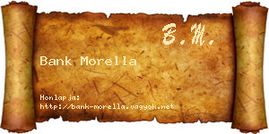 Bank Morella névjegykártya